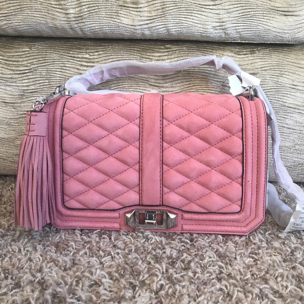 Rebecca Minkoff Love crossbody with sliver chain